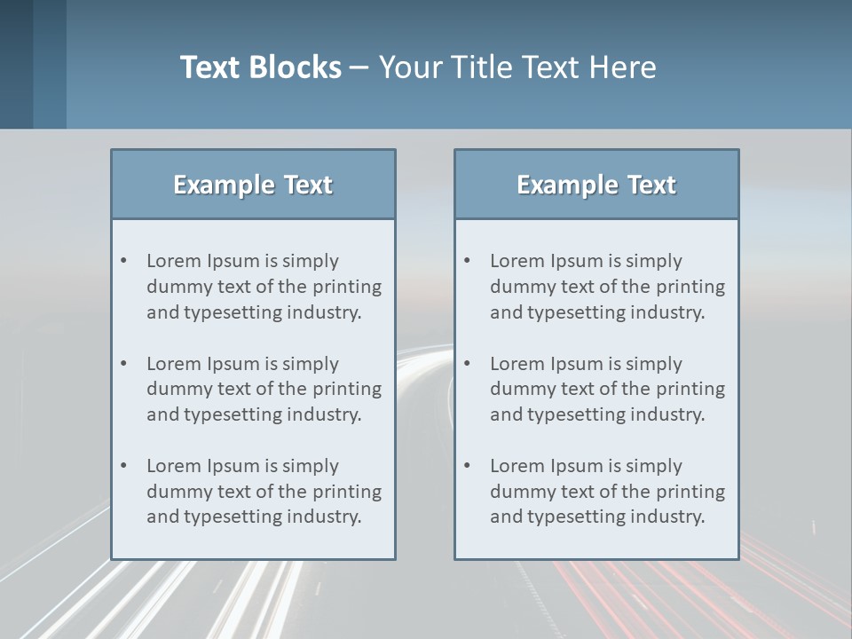 Dark Highway Nobody PowerPoint Template