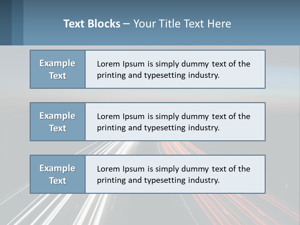 Dark Highway Nobody PowerPoint Template