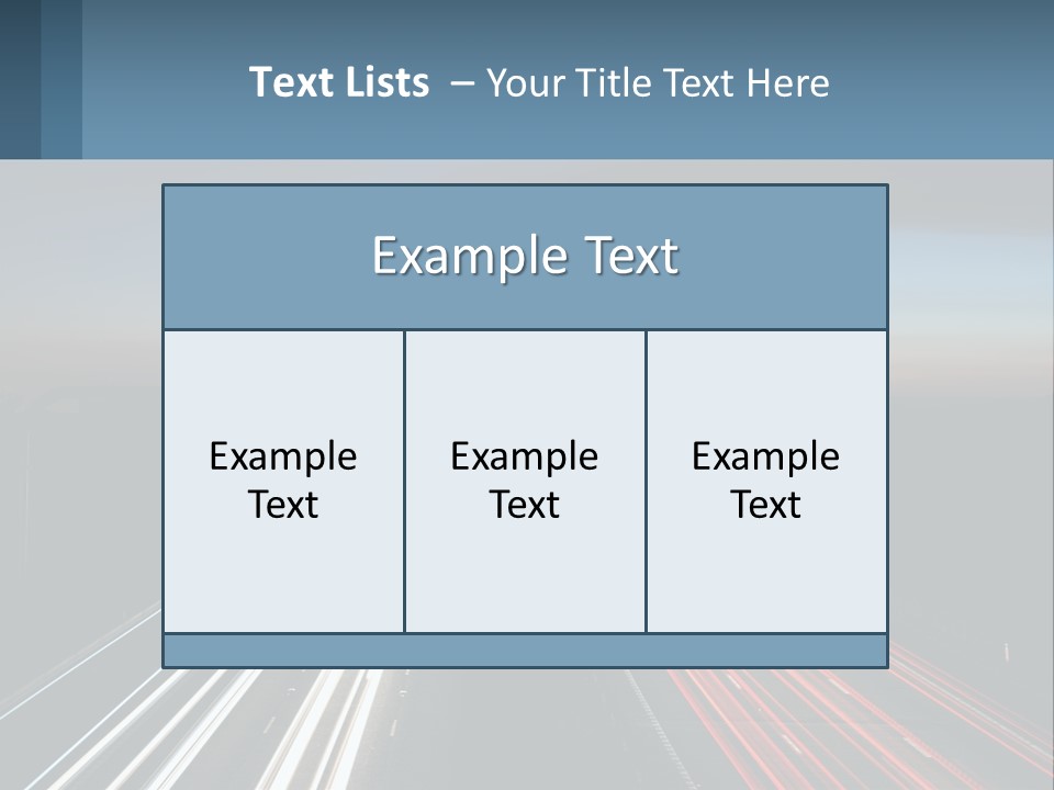 Dark Highway Nobody PowerPoint Template