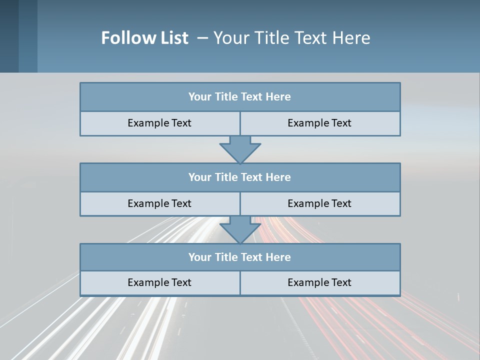 Dark Highway Nobody PowerPoint Template