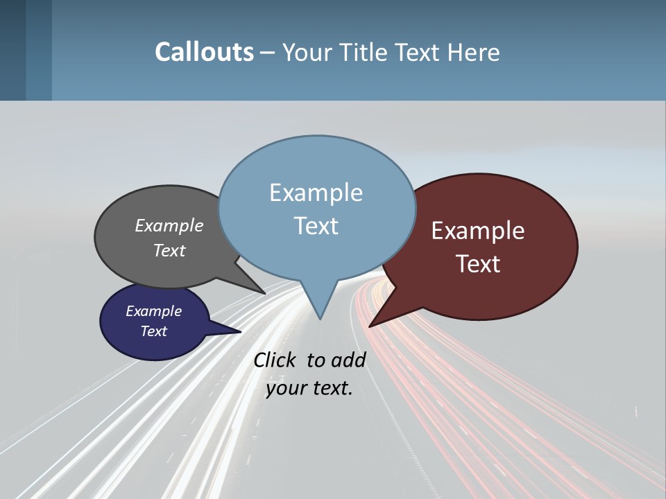 Dark Highway Nobody PowerPoint Template
