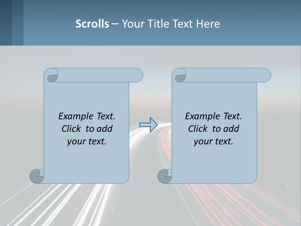 Dark Highway Nobody PowerPoint Template