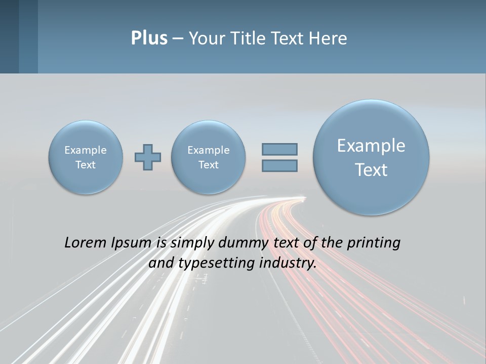 Dark Highway Nobody PowerPoint Template