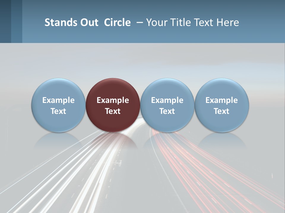 Dark Highway Nobody PowerPoint Template