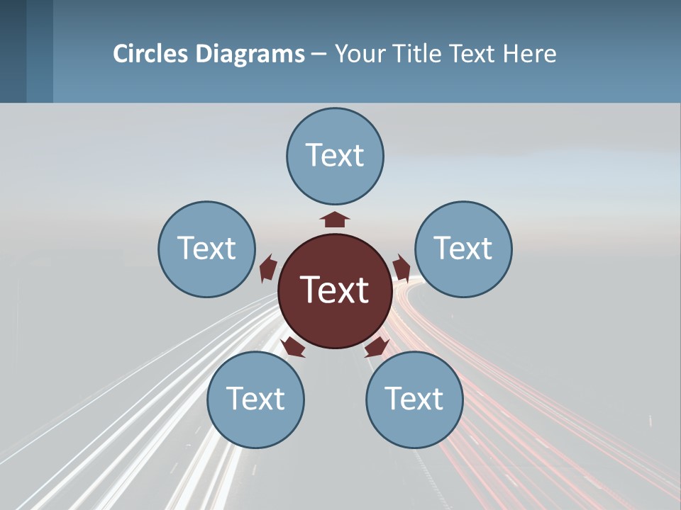 Dark Highway Nobody PowerPoint Template