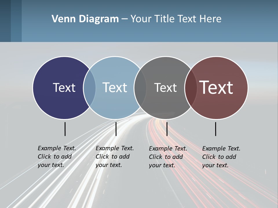 Dark Highway Nobody PowerPoint Template