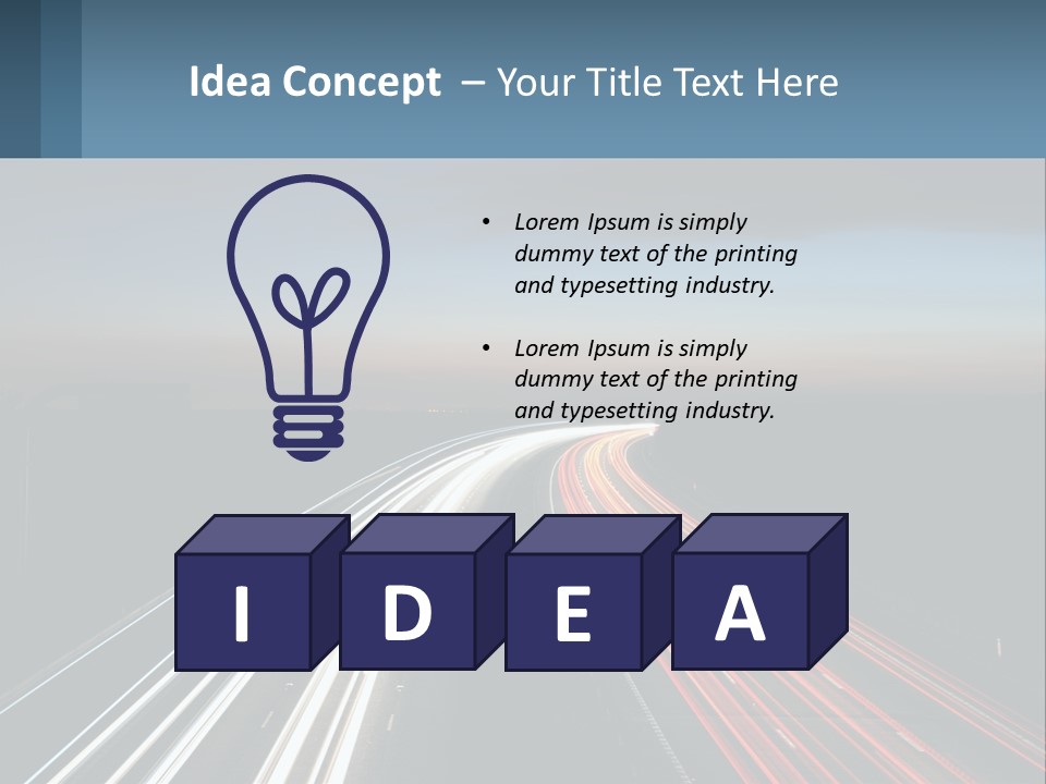 Dark Highway Nobody PowerPoint Template