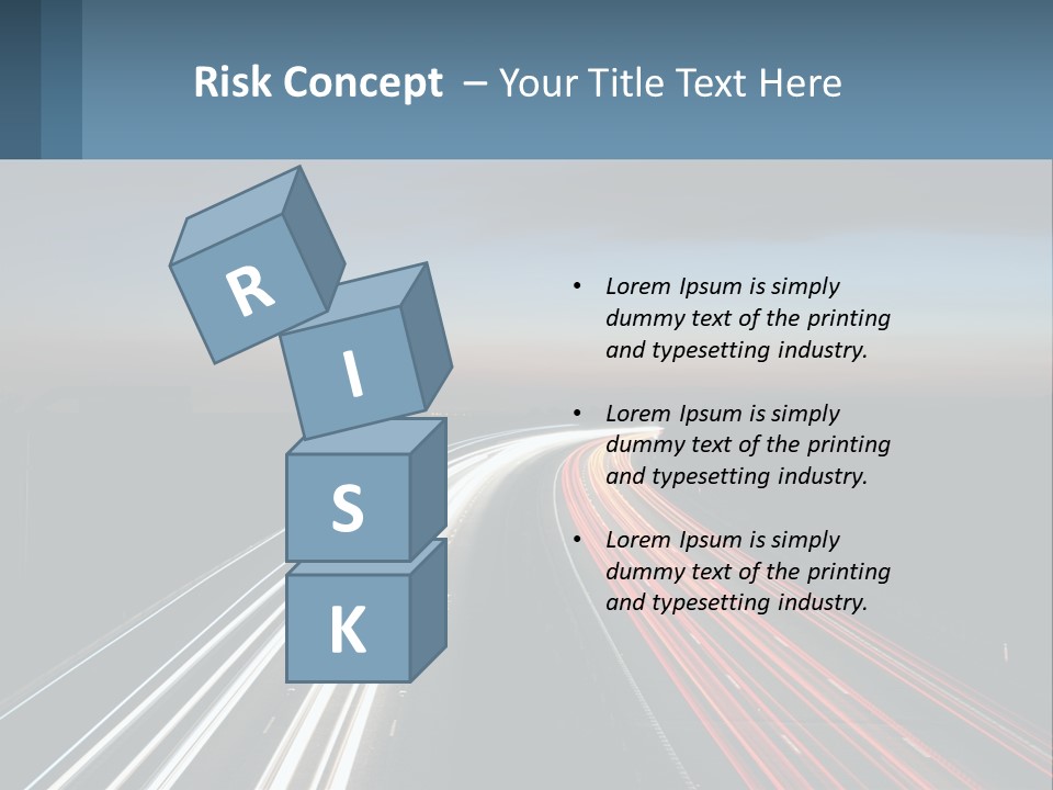 Dark Highway Nobody PowerPoint Template