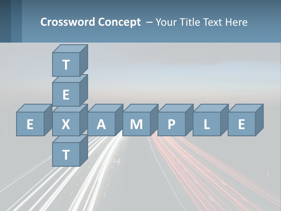 Dark Highway Nobody PowerPoint Template