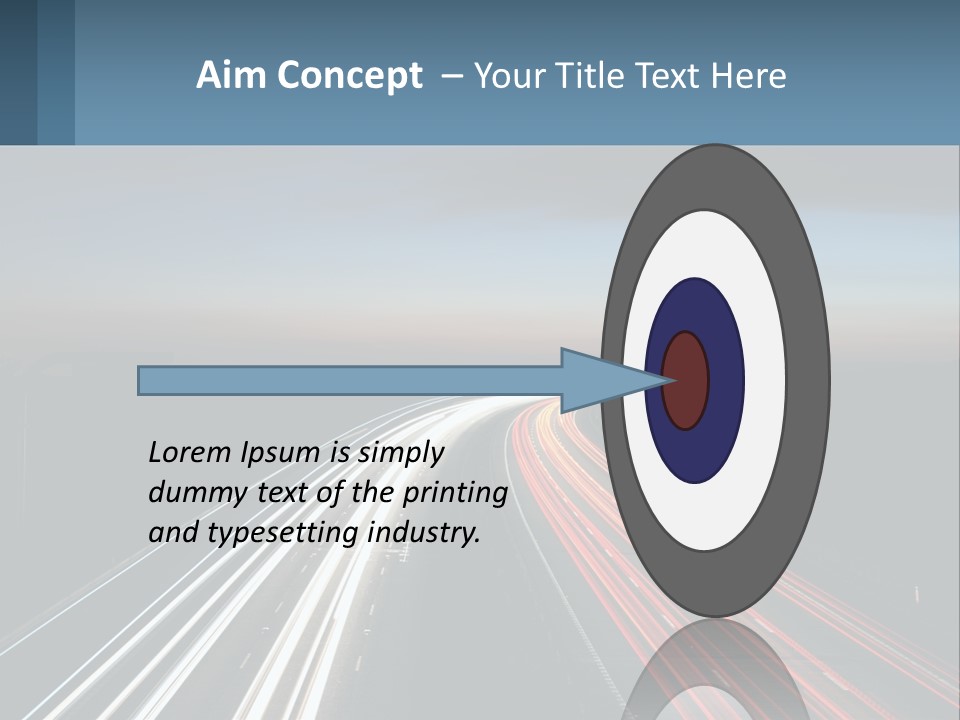 Dark Highway Nobody PowerPoint Template