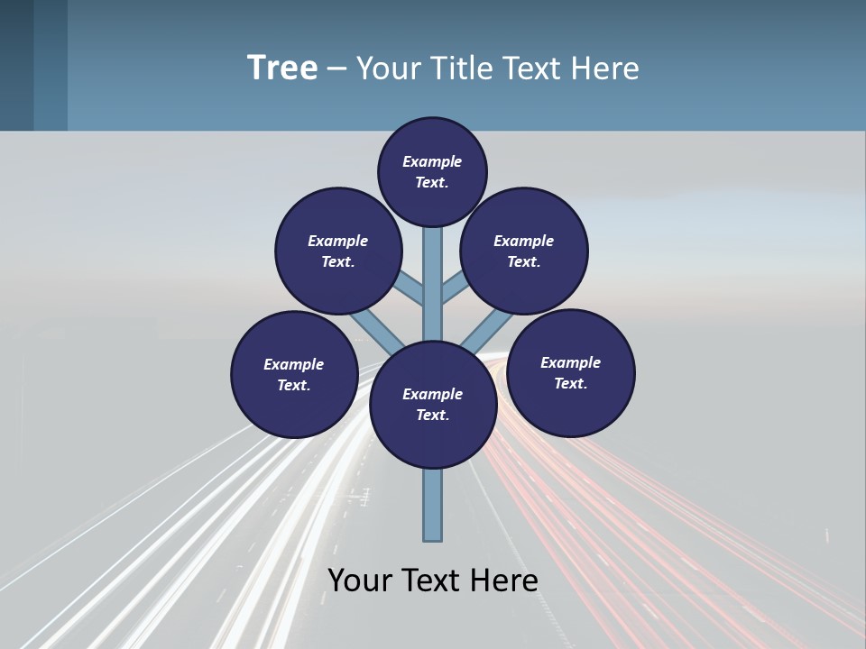 Dark Highway Nobody PowerPoint Template