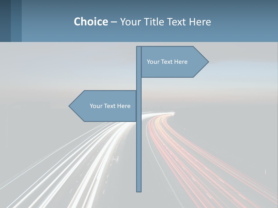 Dark Highway Nobody PowerPoint Template