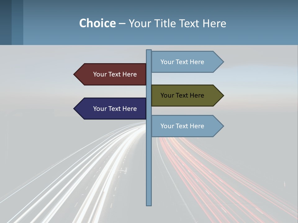 Dark Highway Nobody PowerPoint Template