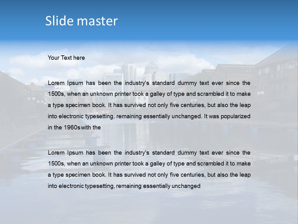 A Large Body Of Water With A City In The Background PowerPoint Template
