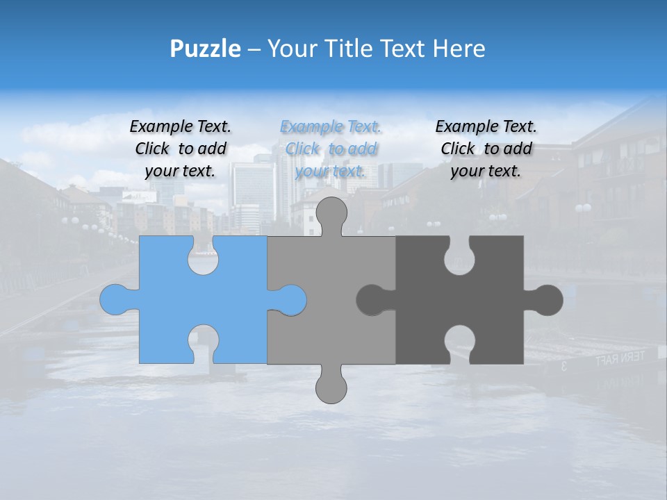 A Large Body Of Water With A City In The Background PowerPoint Template