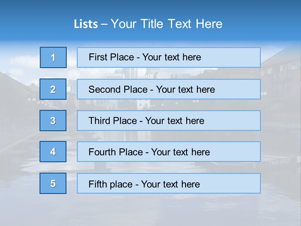 A Large Body Of Water With A City In The Background PowerPoint Template