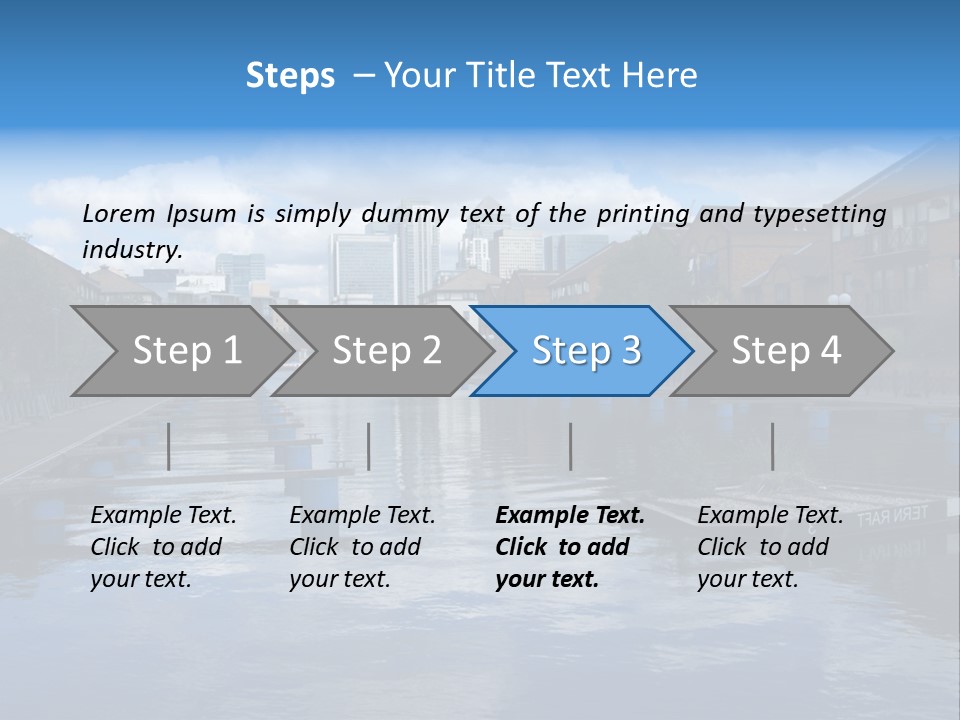 A Large Body Of Water With A City In The Background PowerPoint Template