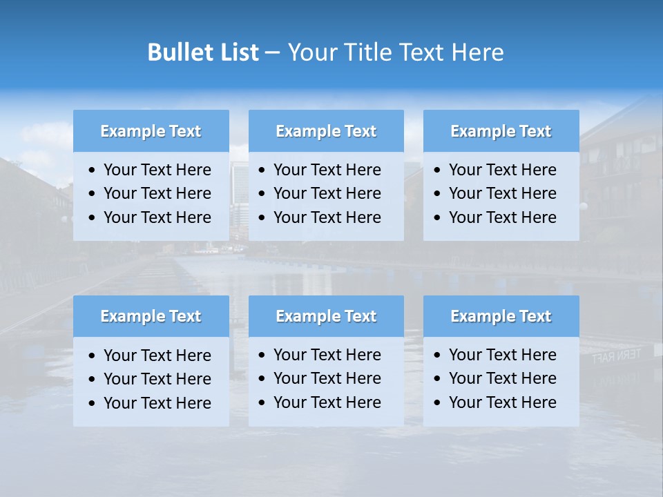 A Large Body Of Water With A City In The Background PowerPoint Template