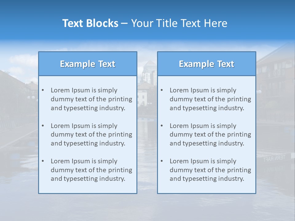 A Large Body Of Water With A City In The Background PowerPoint Template