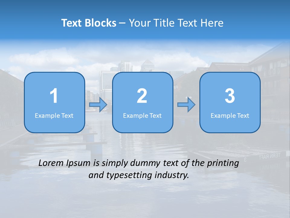 A Large Body Of Water With A City In The Background PowerPoint Template