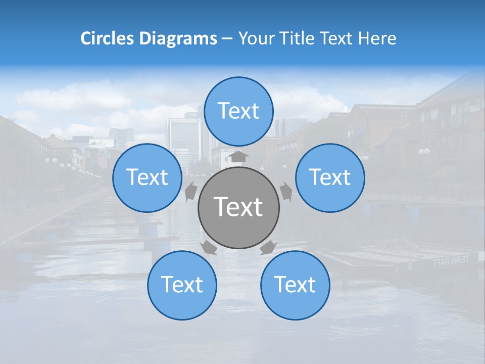 A Large Body Of Water With A City In The Background PowerPoint Template