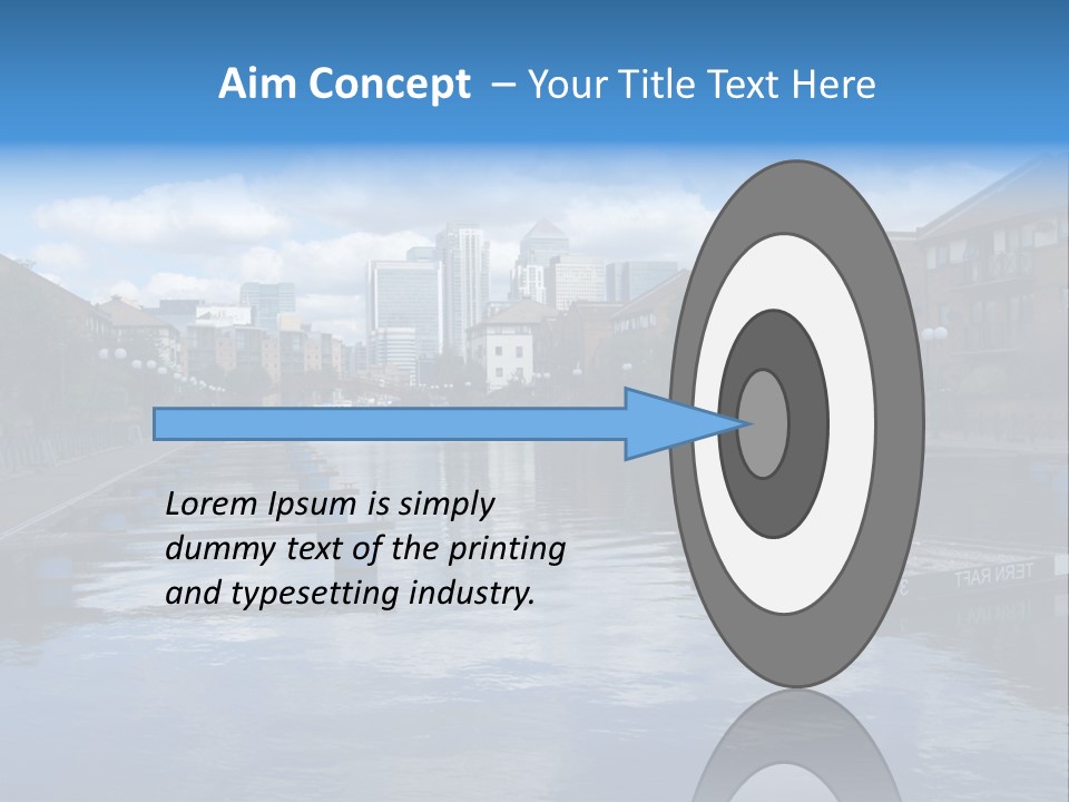 A Large Body Of Water With A City In The Background PowerPoint Template