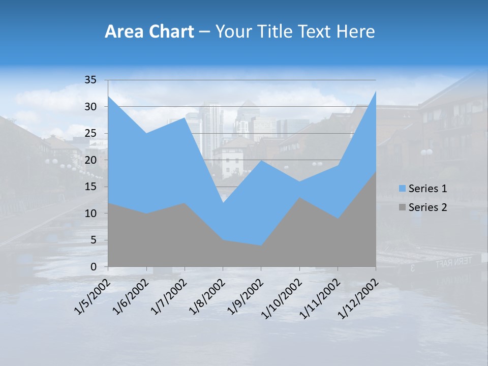 A Large Body Of Water With A City In The Background PowerPoint Template