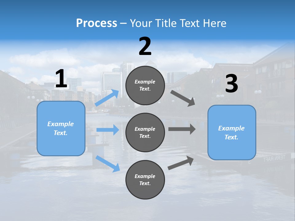 A Large Body Of Water With A City In The Background PowerPoint Template