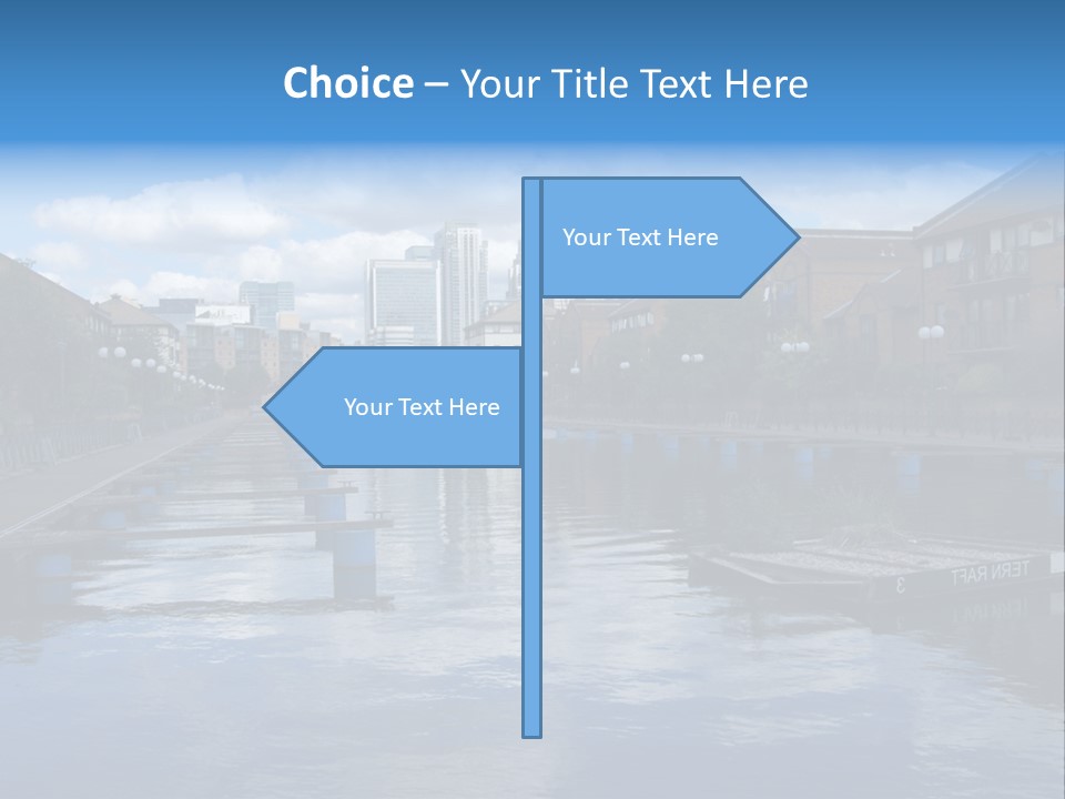 A Large Body Of Water With A City In The Background PowerPoint Template