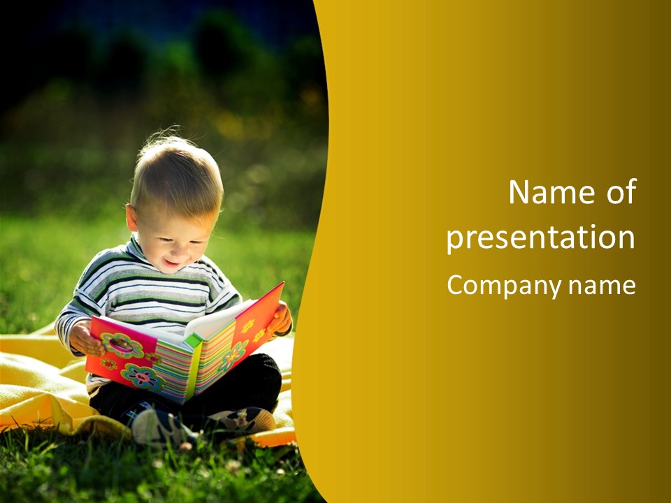 Cute Education Kid PowerPoint Template