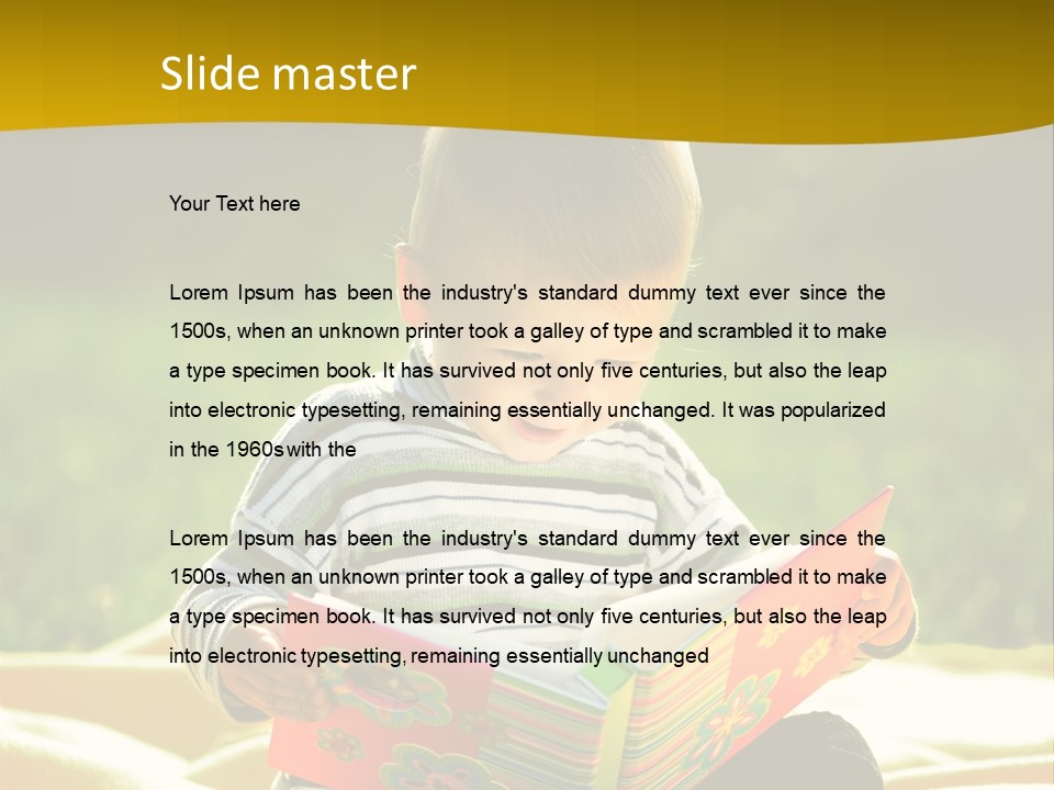 Cute Education Kid PowerPoint Template