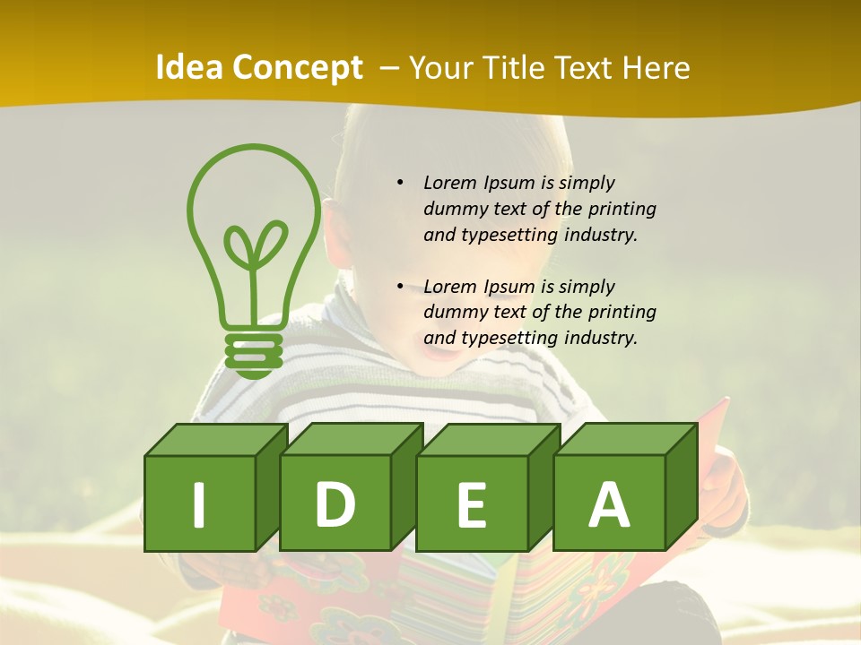 Cute Education Kid PowerPoint Template