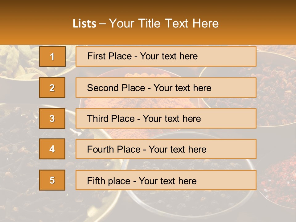 Spice Brass Copper PowerPoint Template