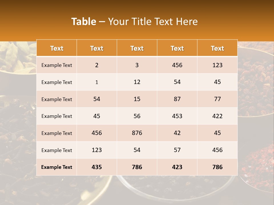 Spice Brass Copper PowerPoint Template