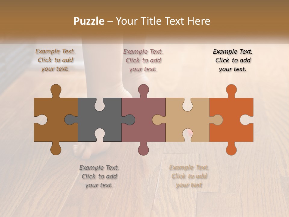 A Person Standing On A Wooden Floor Next To An Orange Object PowerPoint Template