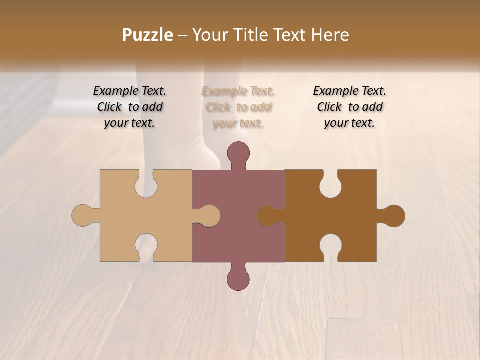 A Person Standing On A Wooden Floor Next To An Orange Object PowerPoint Template