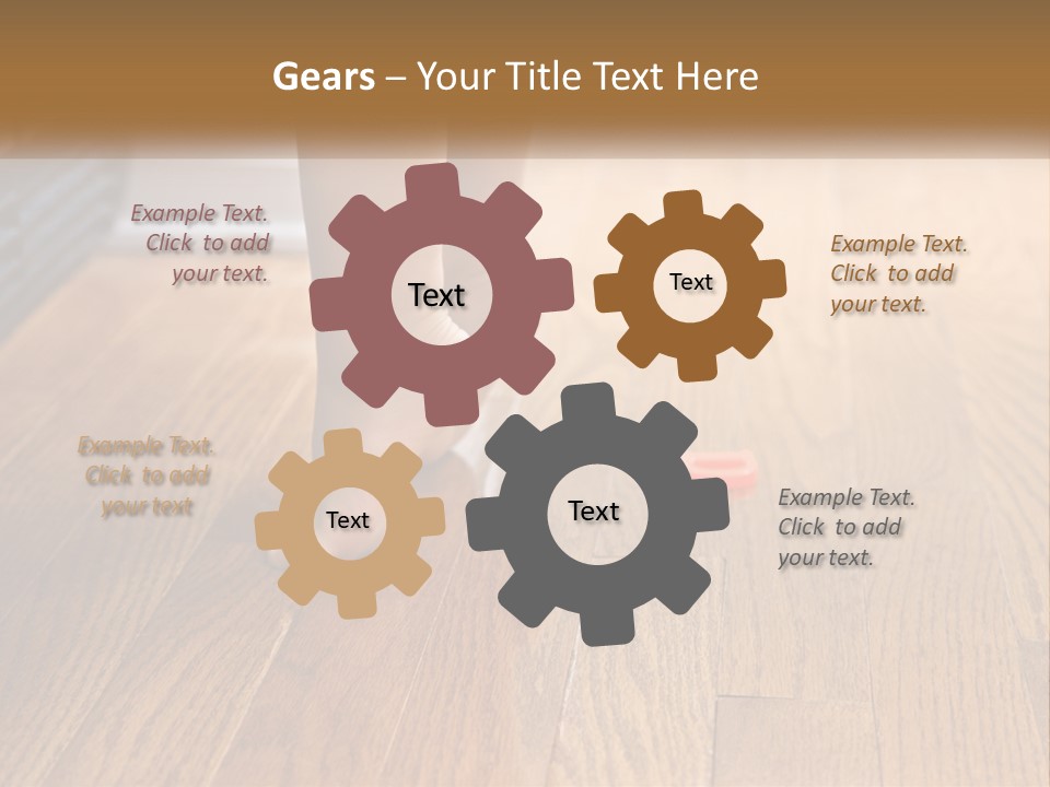 A Person Standing On A Wooden Floor Next To An Orange Object PowerPoint Template