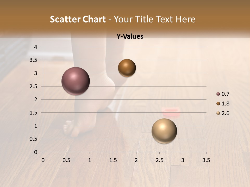 A Person Standing On A Wooden Floor Next To An Orange Object PowerPoint Template
