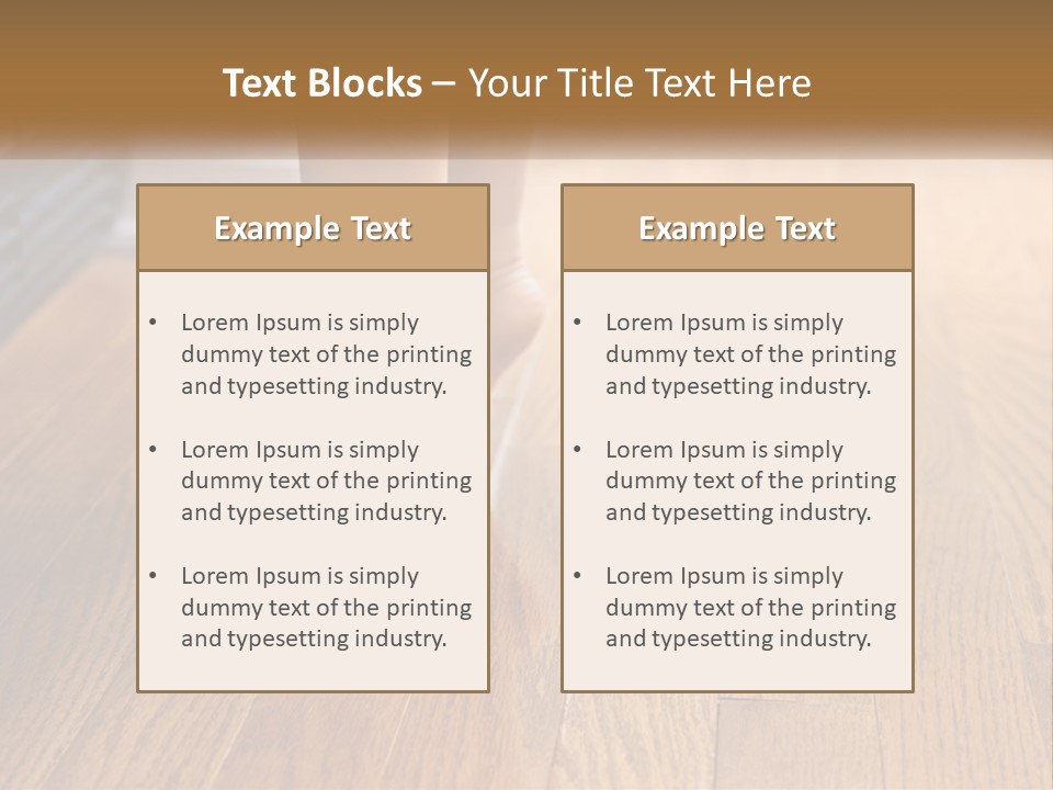 A Person Standing On A Wooden Floor Next To An Orange Object PowerPoint Template