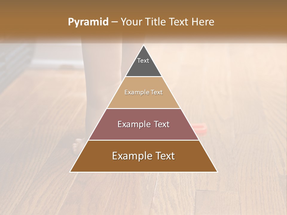 A Person Standing On A Wooden Floor Next To An Orange Object PowerPoint Template