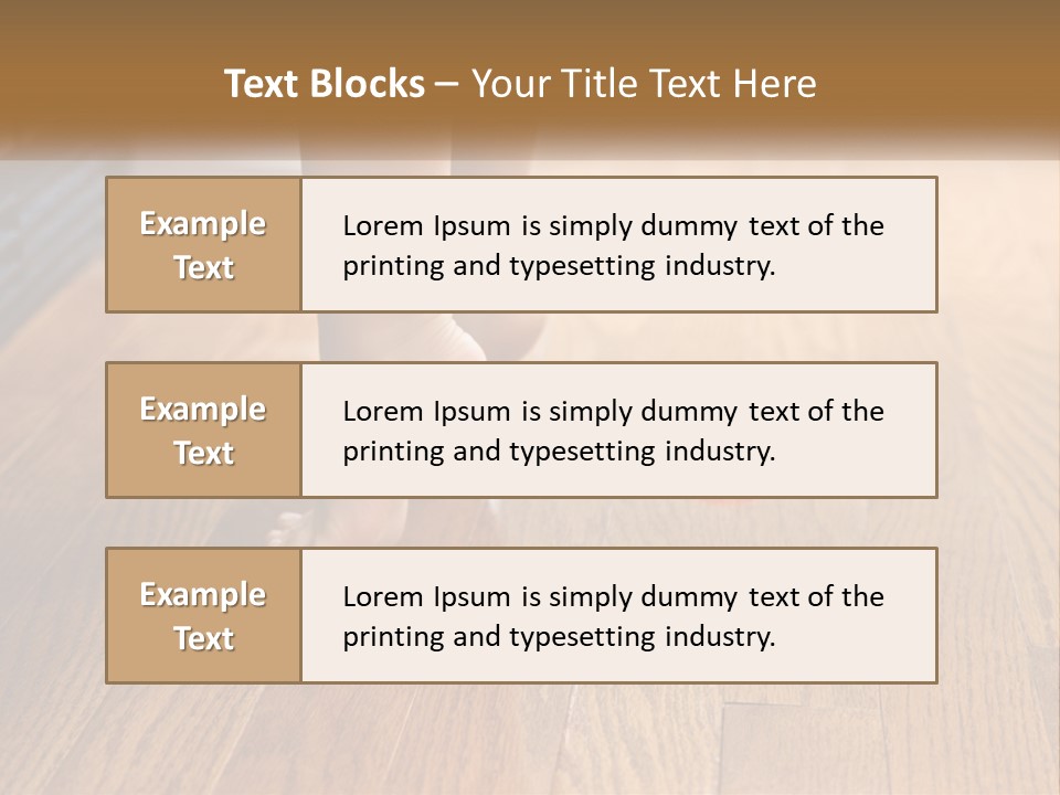 A Person Standing On A Wooden Floor Next To An Orange Object PowerPoint Template