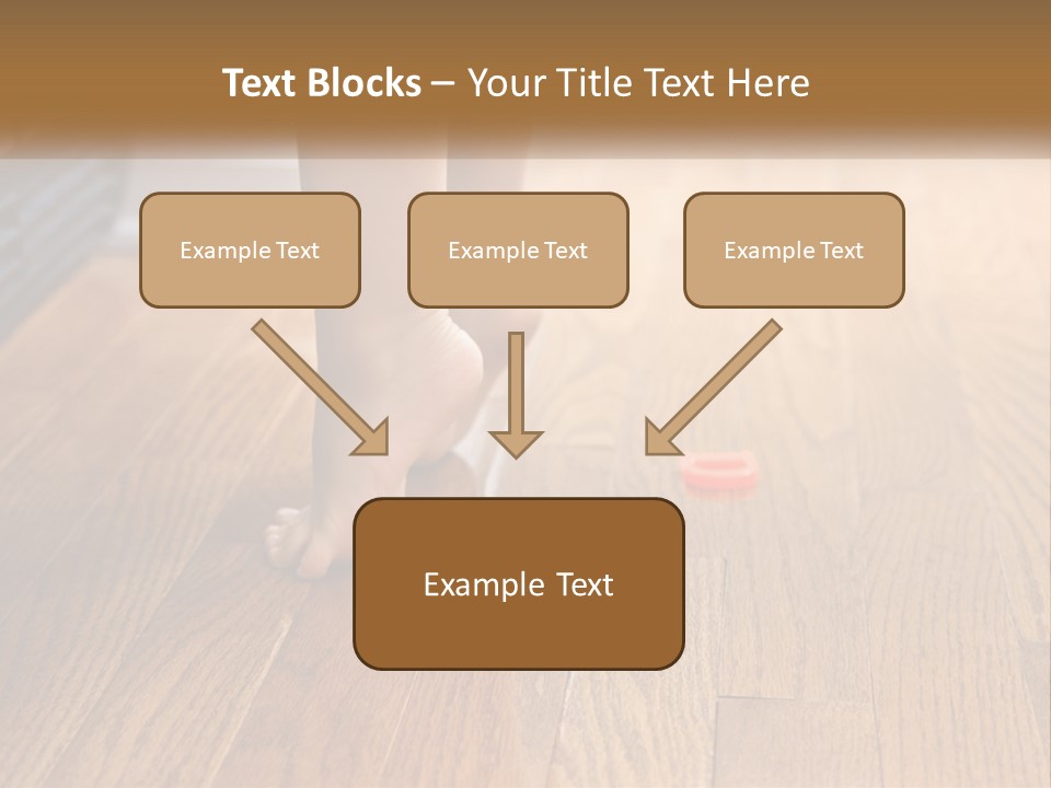 A Person Standing On A Wooden Floor Next To An Orange Object PowerPoint Template