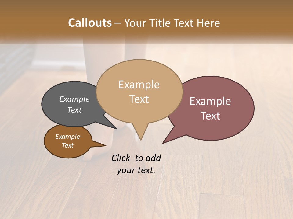 A Person Standing On A Wooden Floor Next To An Orange Object PowerPoint Template