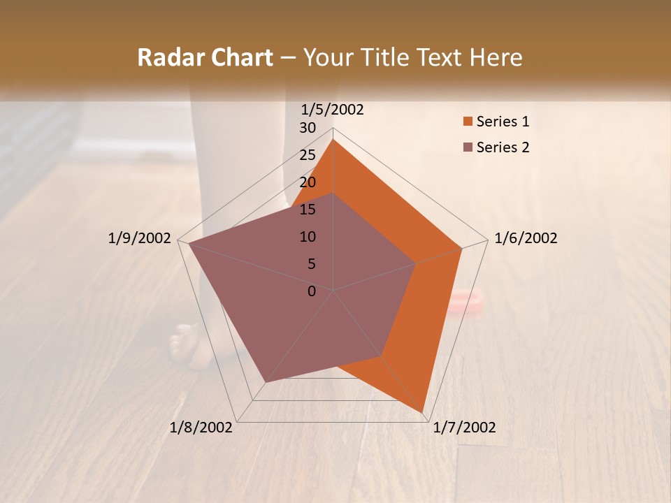 A Person Standing On A Wooden Floor Next To An Orange Object PowerPoint Template