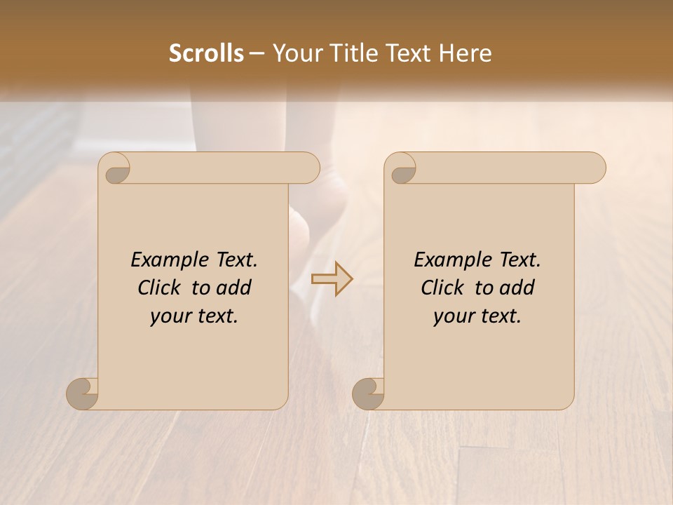 A Person Standing On A Wooden Floor Next To An Orange Object PowerPoint Template
