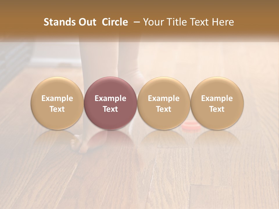 A Person Standing On A Wooden Floor Next To An Orange Object PowerPoint Template