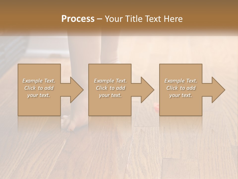 A Person Standing On A Wooden Floor Next To An Orange Object PowerPoint Template