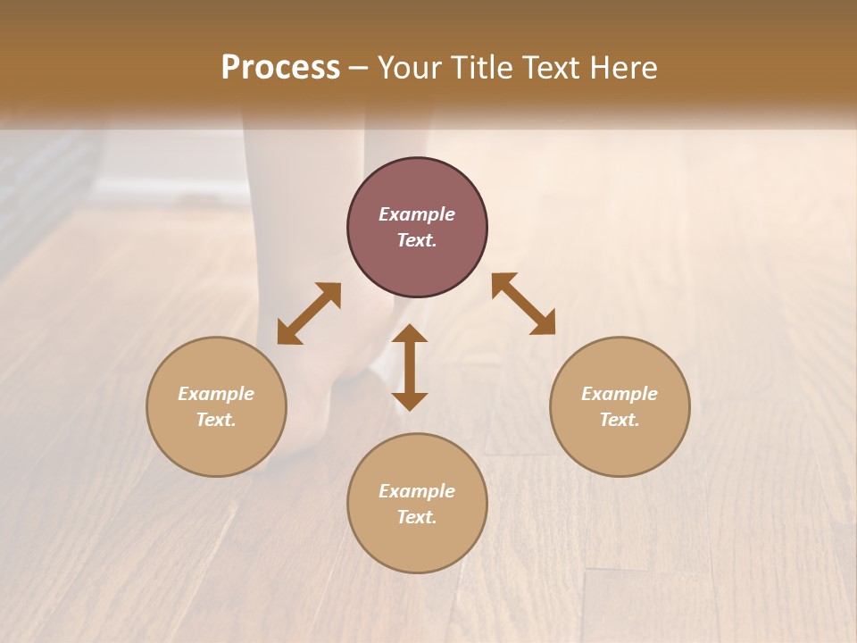 A Person Standing On A Wooden Floor Next To An Orange Object PowerPoint Template