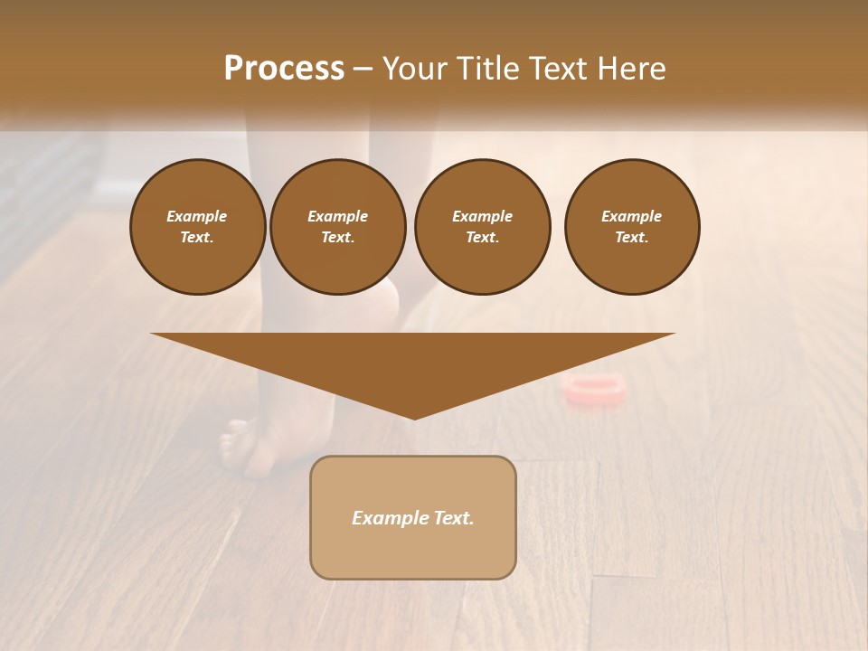 A Person Standing On A Wooden Floor Next To An Orange Object PowerPoint Template