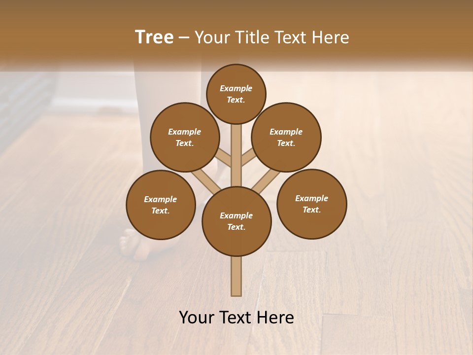 A Person Standing On A Wooden Floor Next To An Orange Object PowerPoint Template